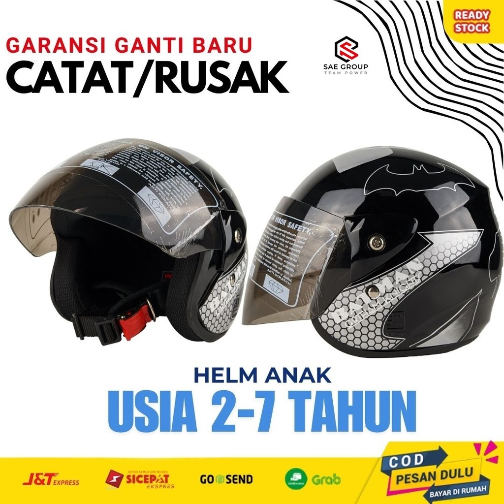 Helm Junior Anak Kecil Usia 1 2 3 4 5 6 7 Tahun Perempuan Lucu