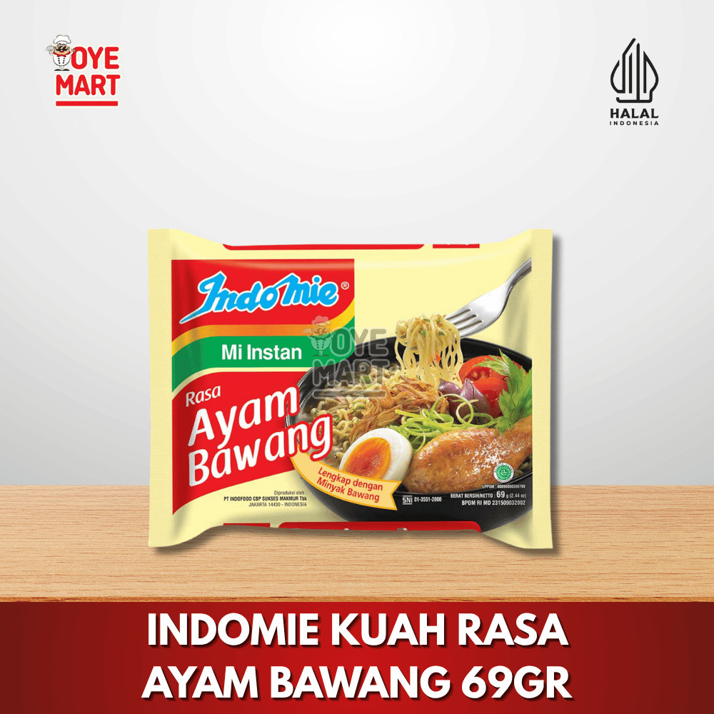 

INDOMIE KUAH RASA AYAM BAWANG 69GR / MIE INSTANT