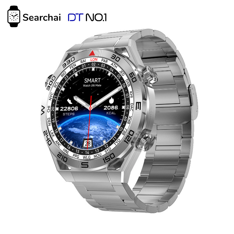 DT NO.1 DT Ultra Mate Jam tangan pria 1.5" HD Screen Men NFC/GPS Smartwatch Bluetooth Call Health pk