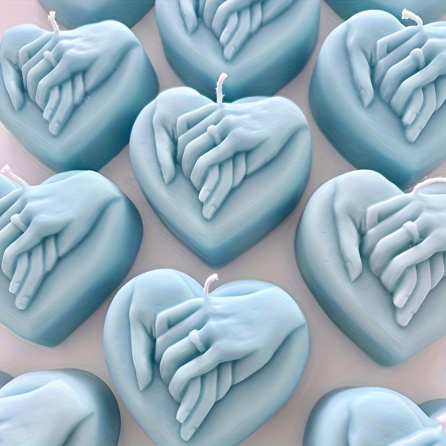 

3D Heart-Shaped Silicone Candle Molds - Perfect for DIY Proposal, , Aromatherapy Wax, Homemade Soap