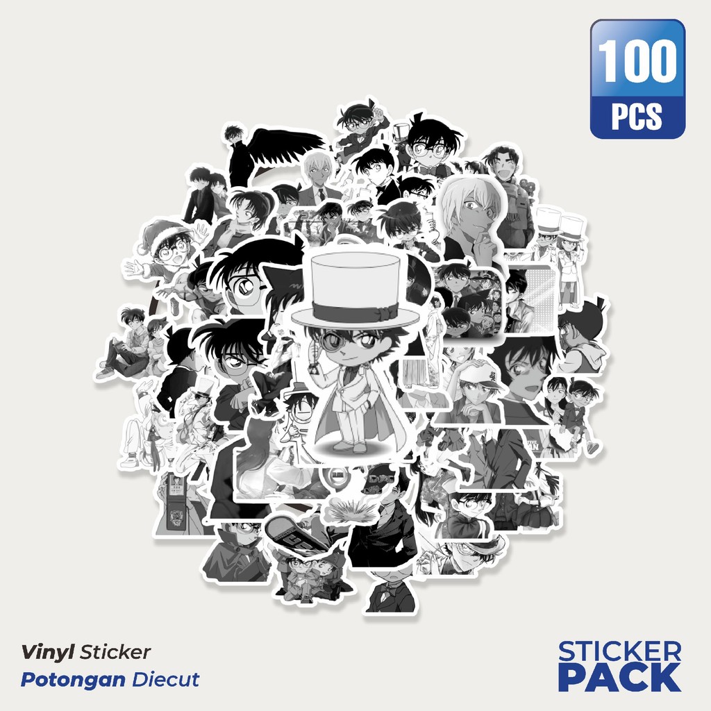 

Stiker Vinyl Stiker Detective Conan ( Meitantei Conan ) Waterproof Aesthetic- Untuk Laptop, Motor, dan Helm - Paper Stationery Pack