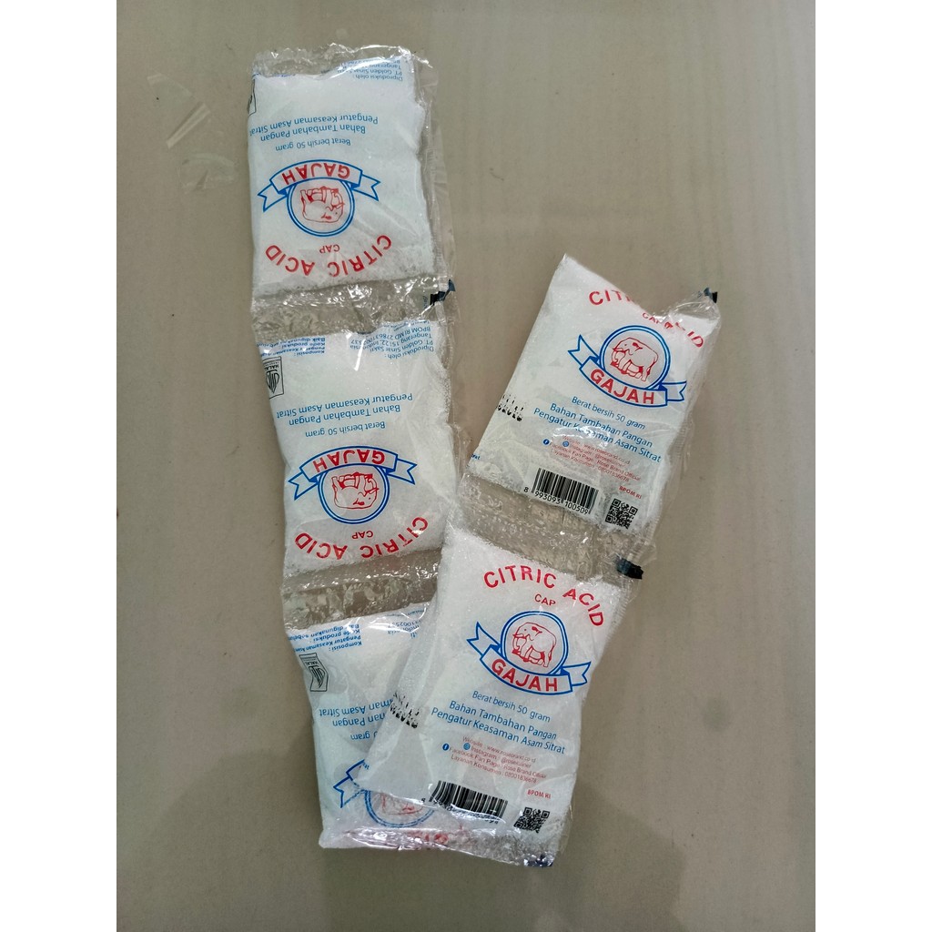citrun gajah / citric acid asam sitrat 1 pack ( 20 saset)