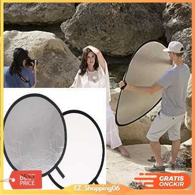 TaffSTUDIO Reflektor Cahaya Fotografi Studio 2in1 Foldable Dia 110/80/59cm