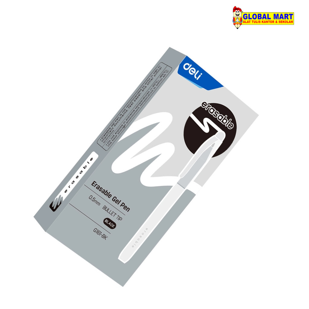 

Deli EG161-BK Pulpen Gel / Erasable Gel Pen Bisa Dihapus 0.5mm – Tinta Hitam