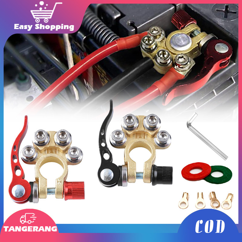 Terminal Kepala Aki Klem Aki Mobil paduan Adaptor Kepala Aki Mobil Kepala Terminal Aki Mobil