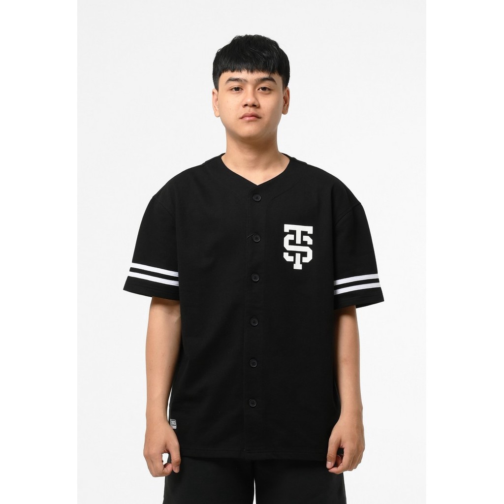 3second Sporty Baseball Shirt Varsity V-Neck H111224
