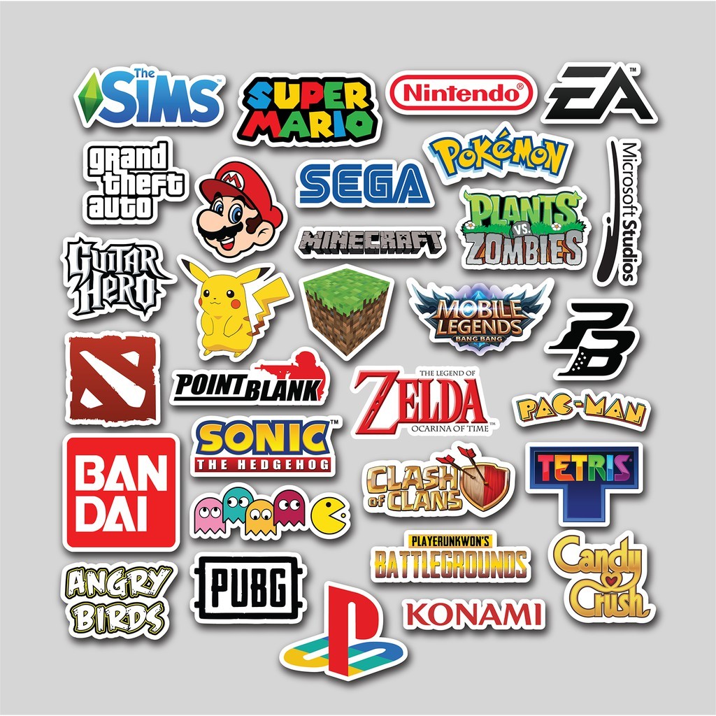 

STICKER PACK LOGO GAMES | STICKER TUMBLR | STIKER LAPTOP KOPER HELM