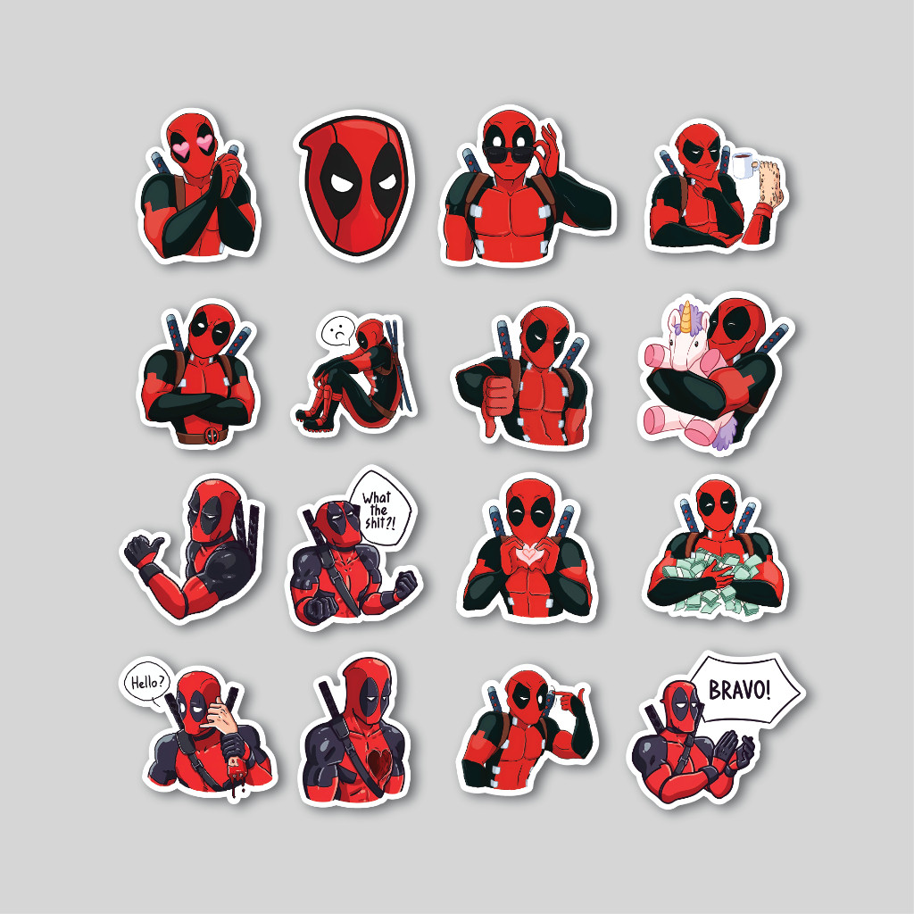 

Sticker Pack Deadpool | Sticker Tumbler | Stiker Laptop Koper Helm