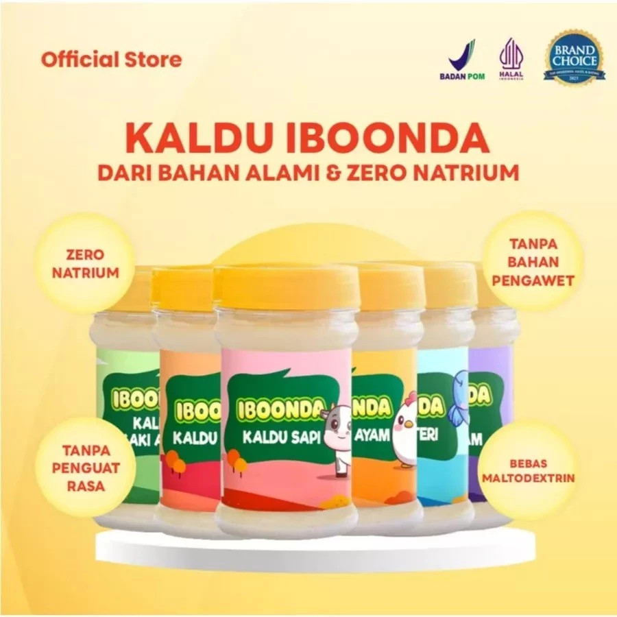 

IBOONDA Kaldu MPASI Bayi 75g – Kaldu Alami Non MSG, Tanpa Pengawet, MPASI Sehat & Aman untuk Si Kecil