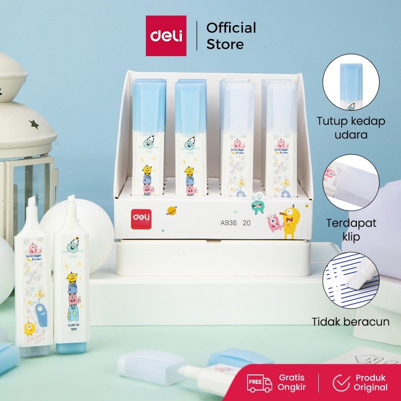 

Deli Penghapus Pulpen – Eraser for Erasable Pen, Ujung Miring, Tidak Beracun – A936