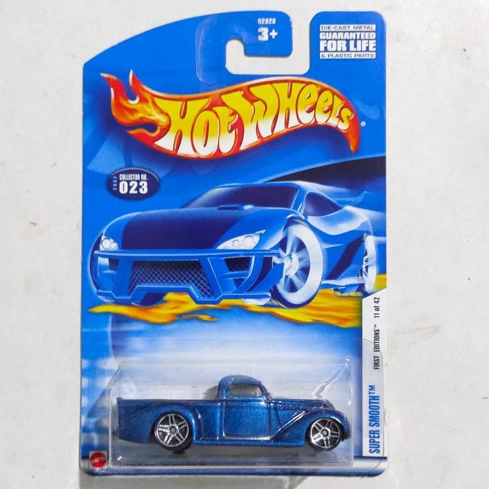 TR99 Hotwheels Hot Wheels Super Smooth biru 2002 First Edition blue card