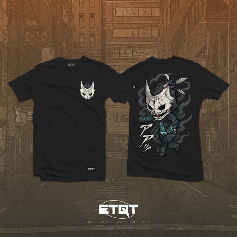 Kemeja Anime - Unisex - ETQT Seluruh Dunia - Kaiju No 8 - Kafka Hibino - Versi Chibi Atasan Lengan P