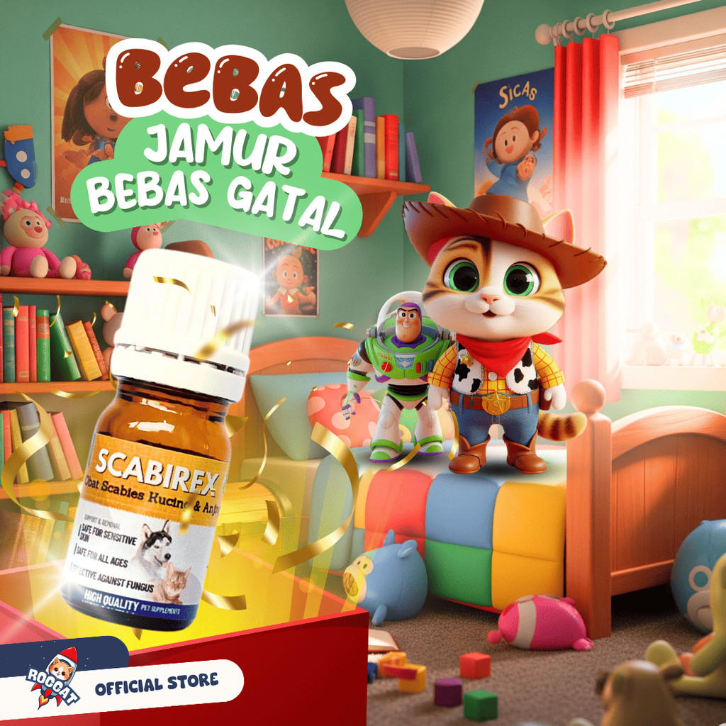 OBAT JAMUR ANJING KUCING KITTEN ANTI JAMUR RINGWORM PARASIT KULIT BERKERAK ALERGI DERMATITIS BULU RO