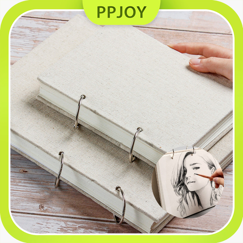 

【Ready】Retro Spiral Sketchbook buku gambar sketsa 60 lembar Linen Hardcover 120 Pages 160GSM Refillable Notebook for Art Supplies Watercolor Drwaing