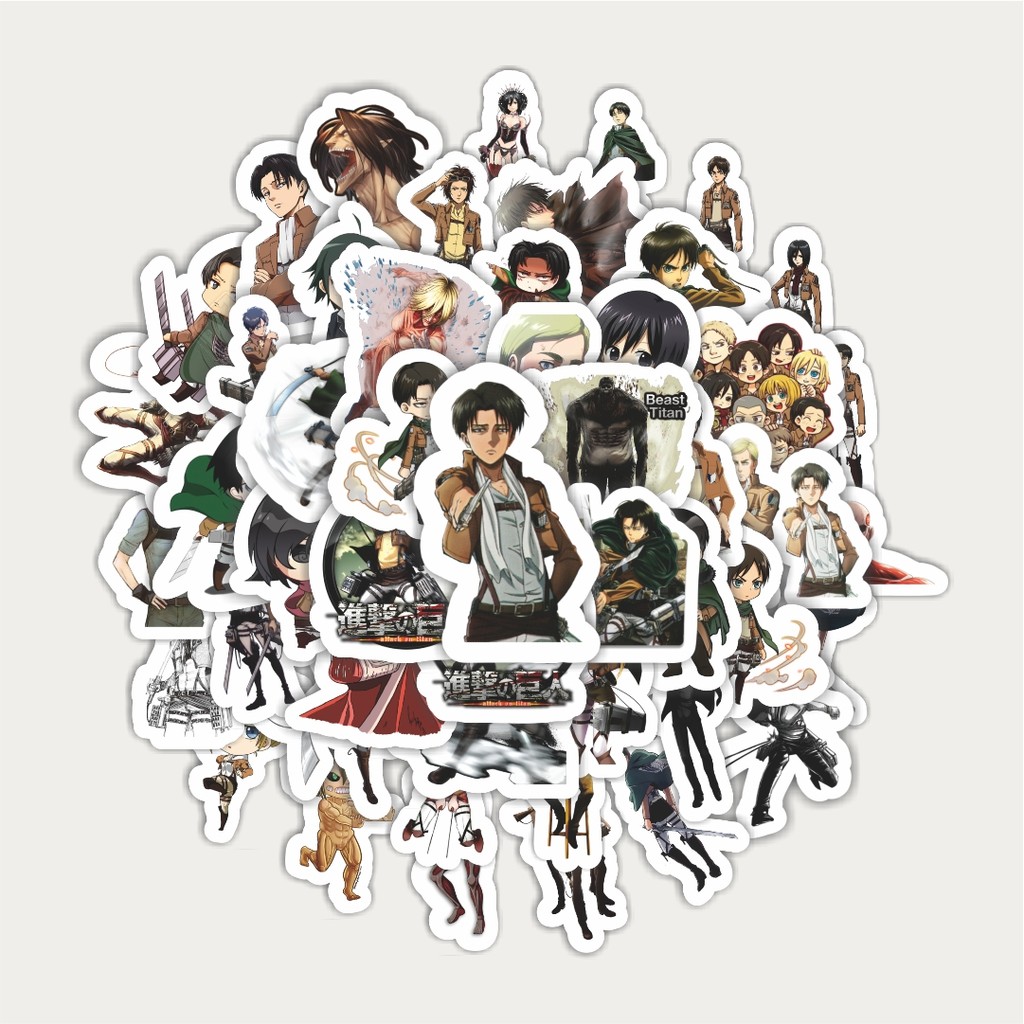 

Sticker Pack Sticker Anime Attack On Titan | Sticker TUMBLR | Stiker LAPTOP KOPER HELM