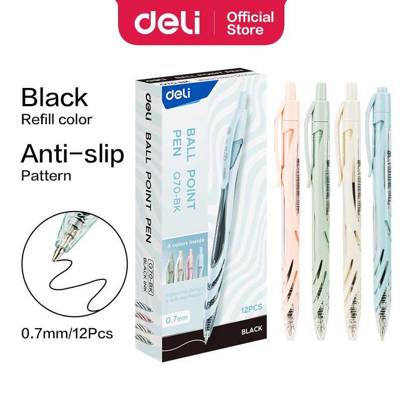 

Pulpen Bollpoint PenDeli Cetek 0.7 mm - Q70 Hitam