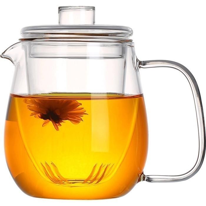 Teko Pitcher Gelas Kaca Teko Teh Kaca Tahan Panas Api Glass Wadah - 1200ml AS