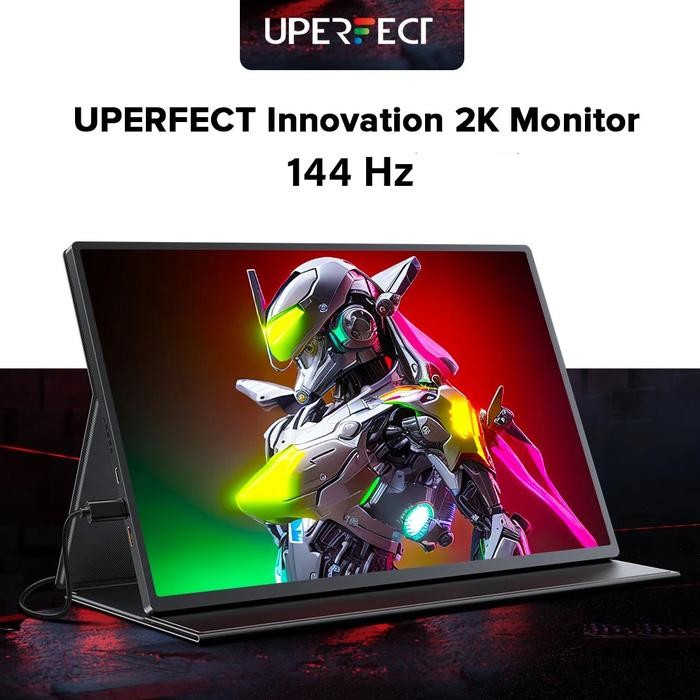 Portable Gaming Monitor 16 Inch IPS QHD 144Hz HDR USB Type C - Black
