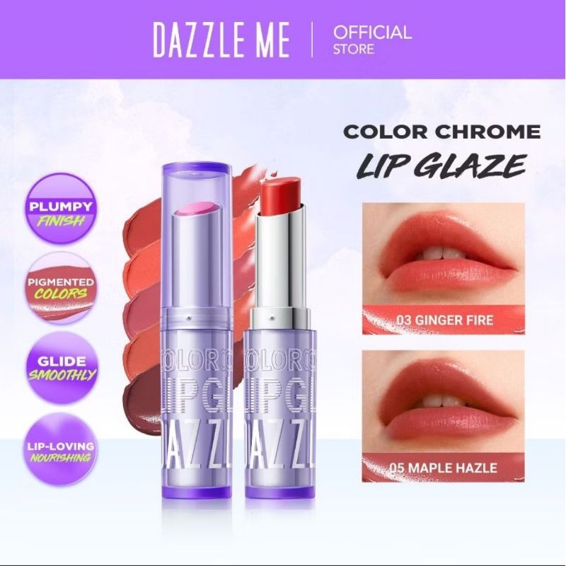DAZZLE ME COLOR CHROME LIP GLAZE LIPSTIK
