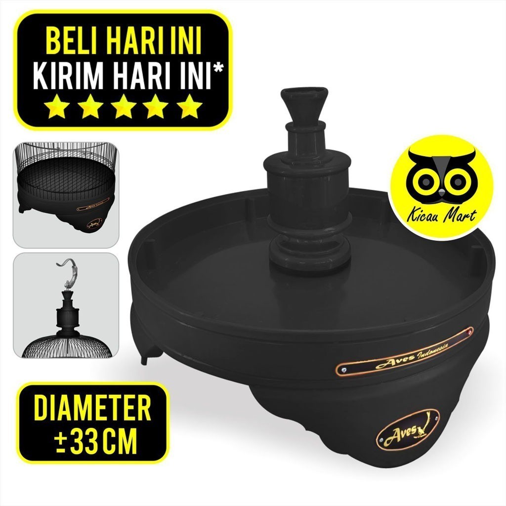 KICAU MART Tebok Aves Plus Pion Logo Fullset Tebok PVC Sangkar Kandang Burung Lovebird Love Bird Lb 