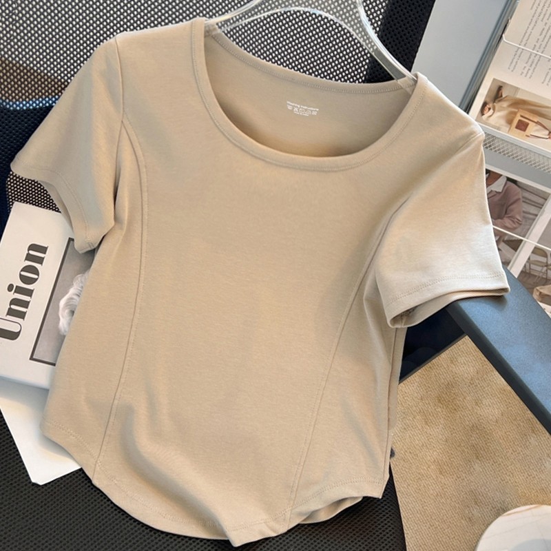 FLASH SALE/ kaos putih crop wanita kaos crop wanita korea baju kaos rib baju pendek wanita crop top 