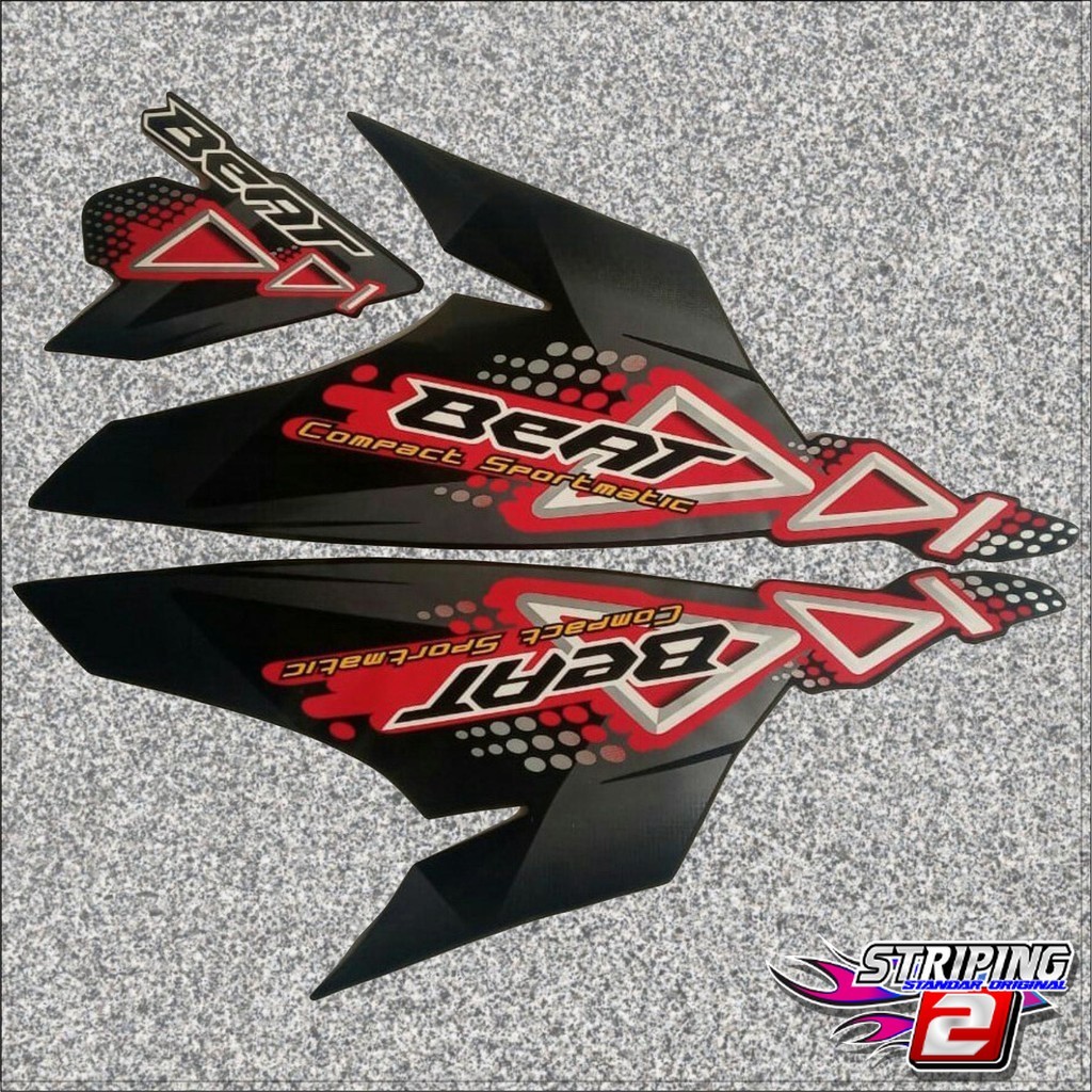 Stiker Striping Honda BEAT Karbu 2011 Hitam