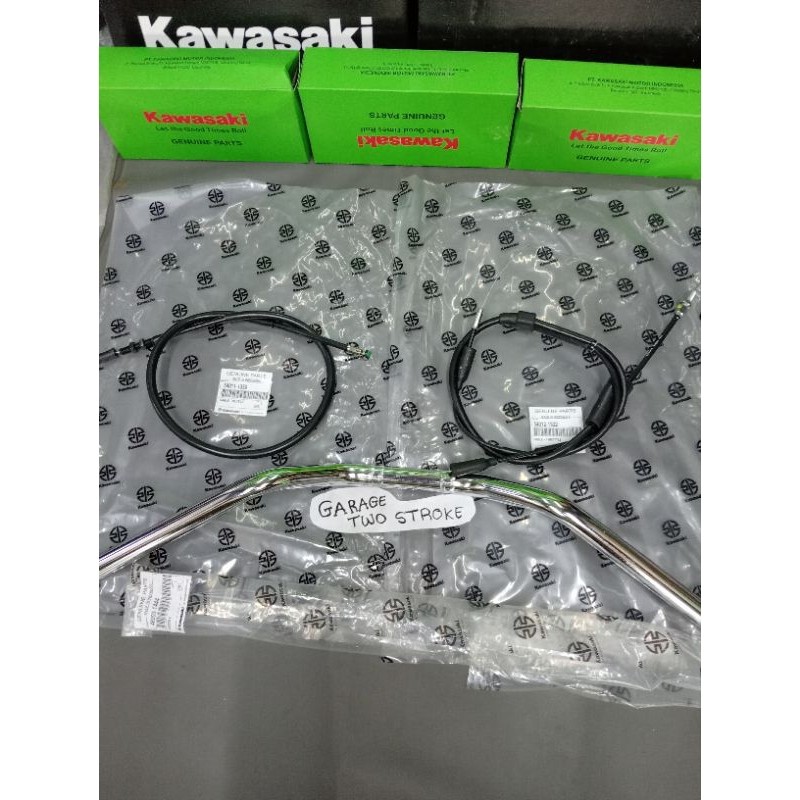 PAKETAN KABEL GAS STANG DAN KABEL KOPLING PANJANG NINJA SS NINJA R UPGRED NINJA SS ORIGINAL KAWASAKI