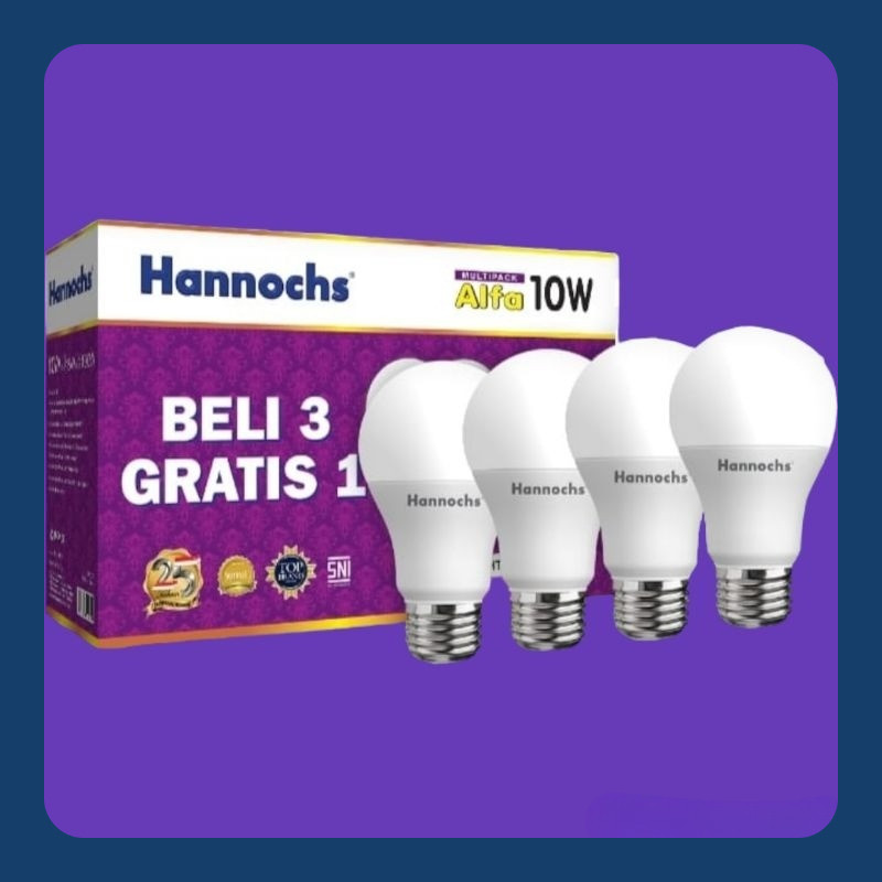 Hannochs - Lampu Led Alfa BELI 3 GRATIS 1 6 Watt, 10 Watt, 13 Watt