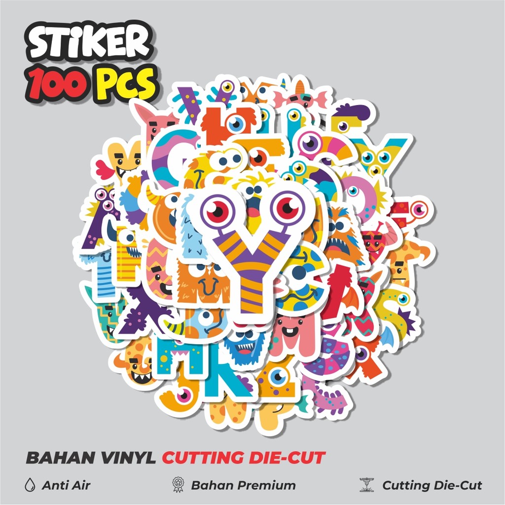 

Terbaru! 50 pcs Sticker Alfabet Lore Sticker Dekorasi Lucu Kreatif untuk Notebook, Skateboard, HP