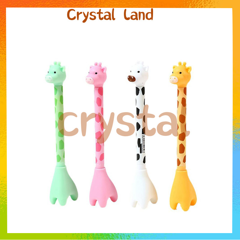 

Pena Tinta Hitam Karakter Hewan Lucu Model Animal Pen Gel Jerapah Girrafe Ballpen Pena Pulpen