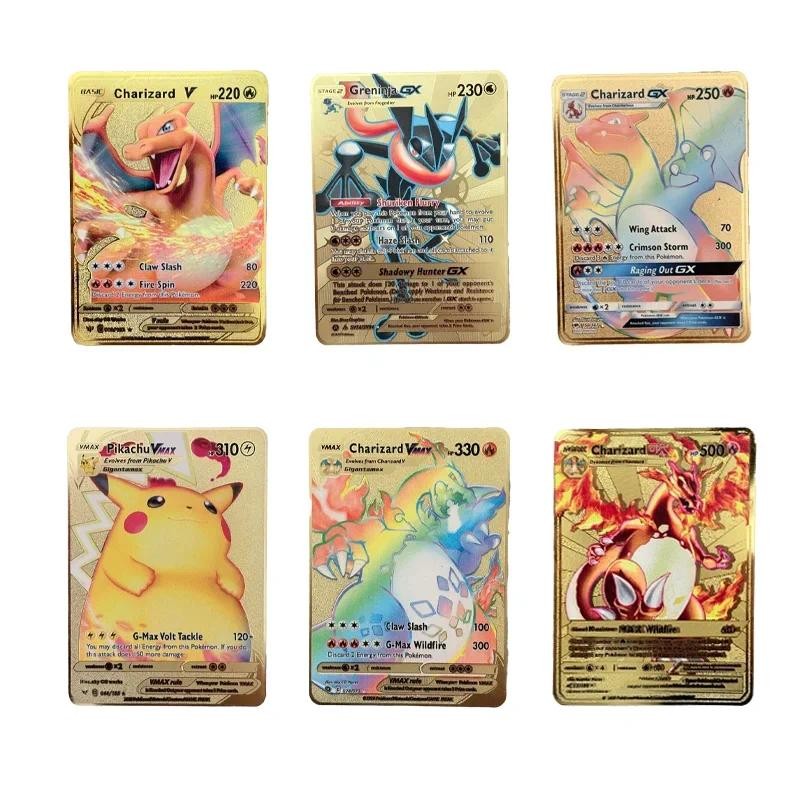 

English Limit Cute Anime Battle Collection 28 Pcs Cards Metal Card Kids Toy Holiday Gifts