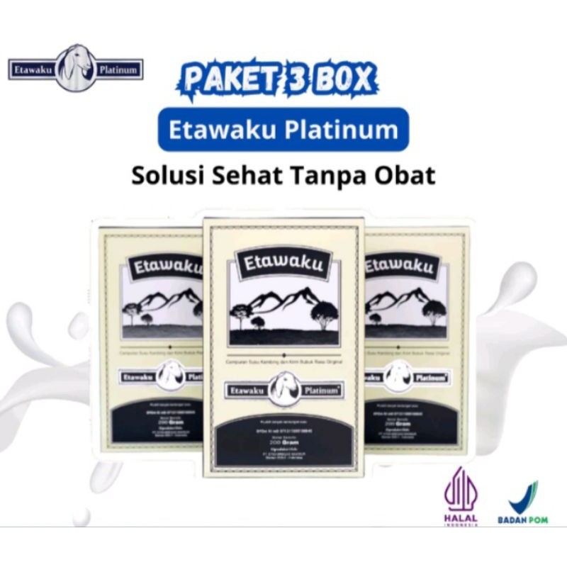 

PAKET 3 BOX ETAWAKU PLATINUM - SOLUSI SEHAT TANPA OBAT