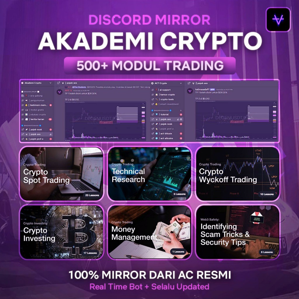 DISCORD MIRROR AKADEMI CRYPTO SIGNAL + MODUL TERLENGKAP & TERMURAH (THE STUDENTS) - ACT