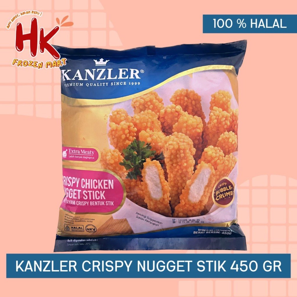 

Kanzler Crispy Stick Chicken Nugget 450gr / 250gr | Naget Krispi Viral Premium Stik HK Frozen Mart