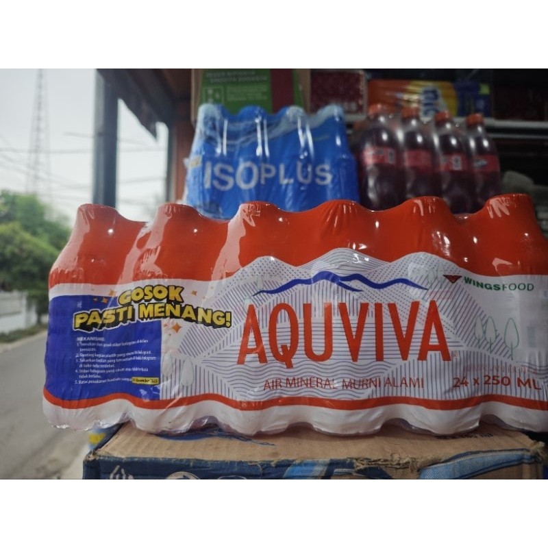 

AIR MINERAL MEREK AQUVIVA 250ML ISI 24 BOTOL