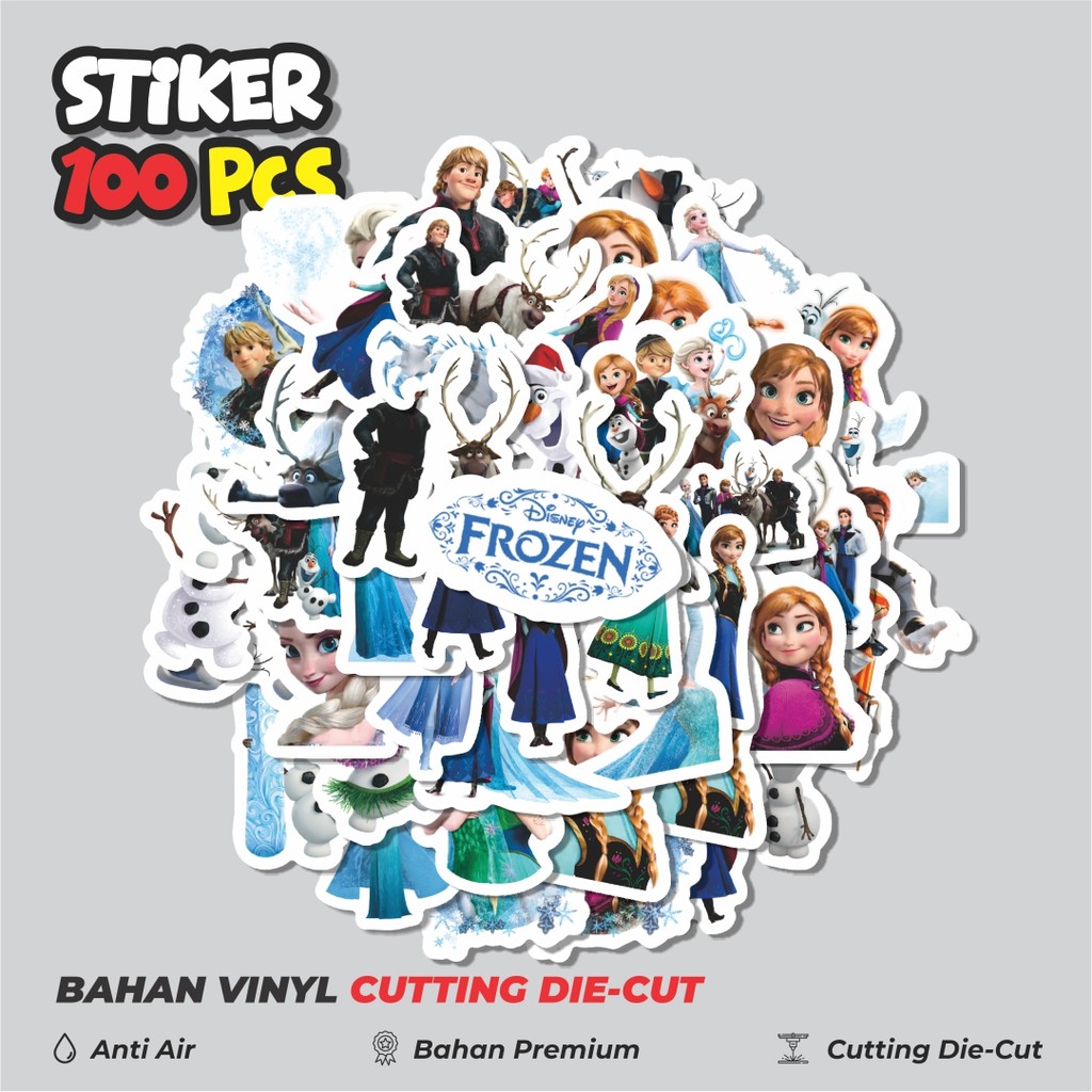 

Terbaru! 50 pcs Stiker Kartun Frozen Princess Elsa Dekorasi Lucu Kreatif untuk Notebook, Skateboard, HP