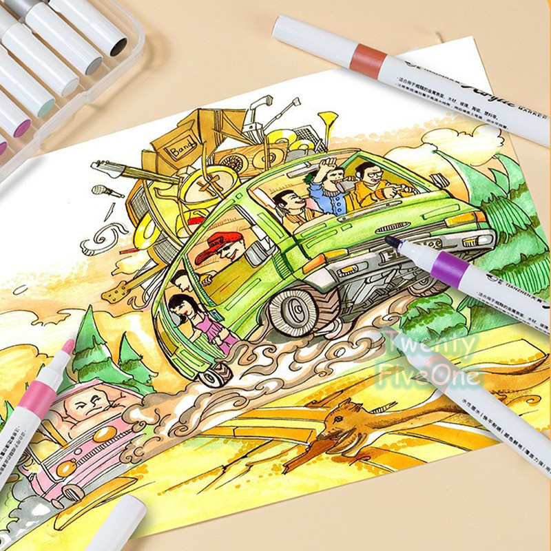 

D3W! Pen Marker Akrilik Ditetapkan Dengan 60 Warna Yang Opak Tahan Air Dan Kualitas Tinggi