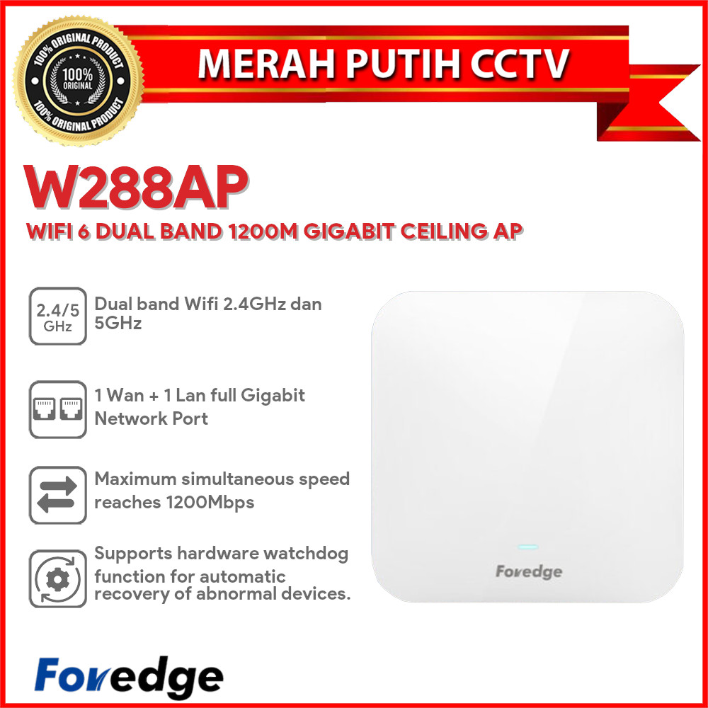 FOREDGE W288AP WIFI 6 DUAL BAND 1200M GIGABIT CEILING AP