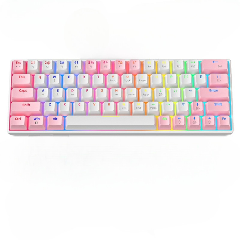 ZIFRIEND KA646 Mechanical Keyboard 60% RGB Hot Swap Wired 64 Key Gaming Keyboard