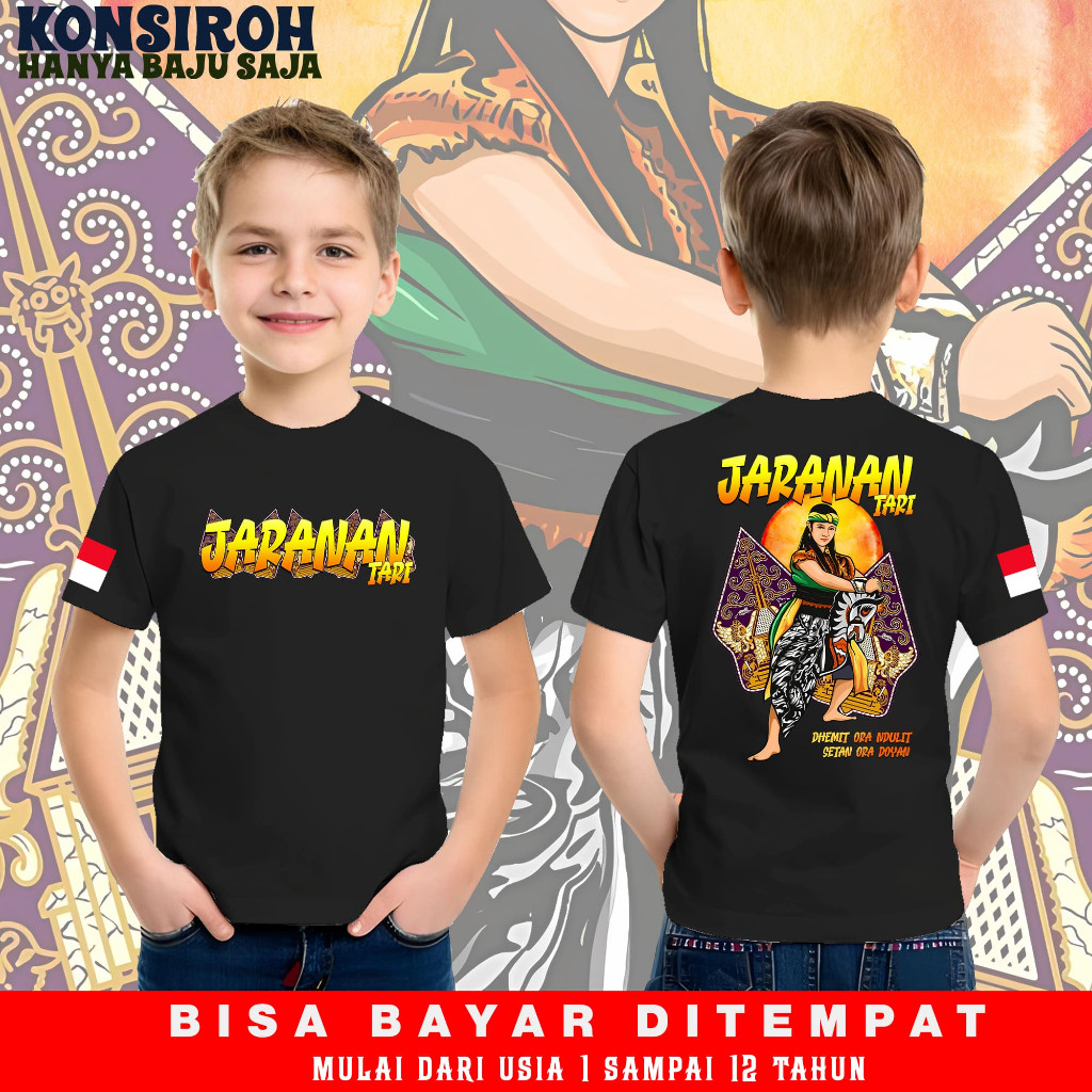 Kaos Anak Tari Jaranan Kuda Lumping 2 - Tshirt Distro Tari Jaranan Untuk Anak Cewek