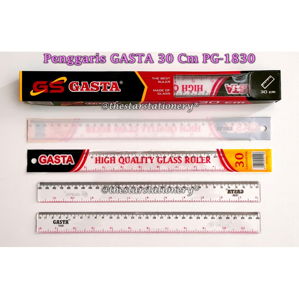 

(1 Pak Isi 12 Pcs) GROSIR Penggaris GASTA PG-1830 30 Cm / Penggaris PVC Gasta 30 Cm (1 Pack/12)