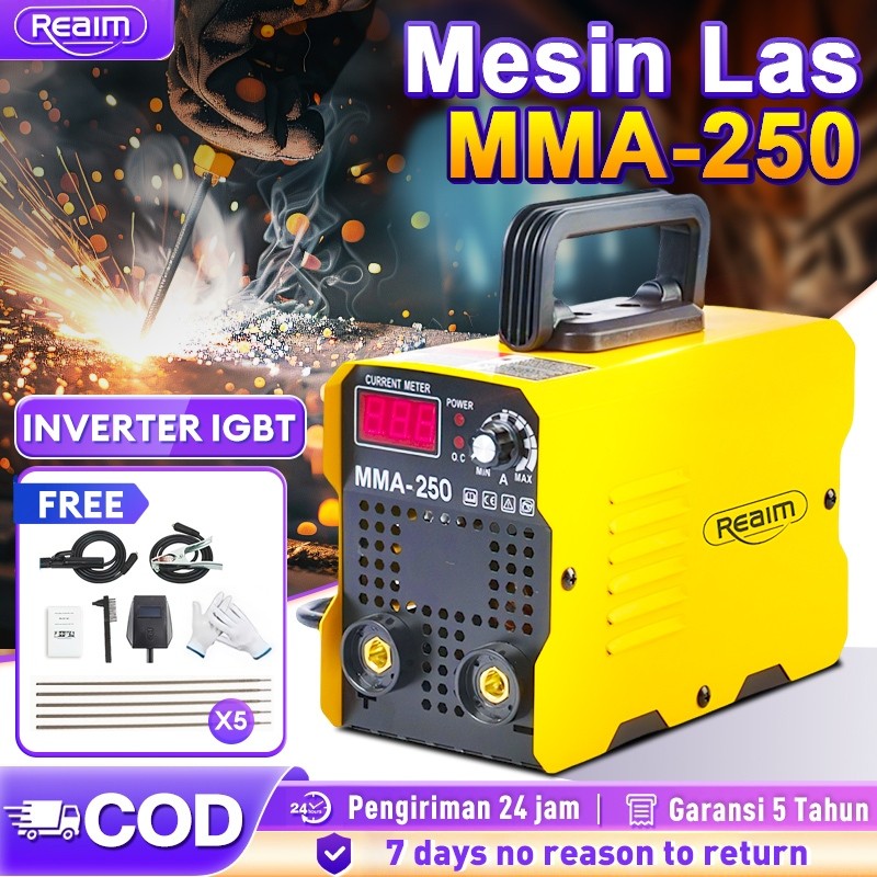 Termurah - Mesin Las REAIM Inverter MMA 120A  450 watt  Mesin las listrik 450 watt   Mesin trafo las