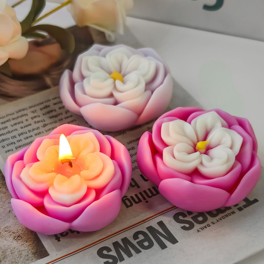 

Rose Flower Candle Silicone Mold 3D Floral Flower Soap Gypsum Resin Crafts Mould Handmade Handmade Soap Plaster Resin Ornaments