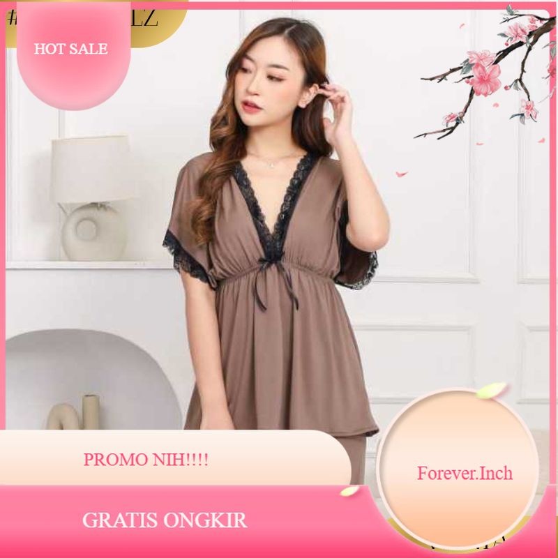 LindaGalz VANIA Pakaian Tidur Wanita Dewasa / Setelan lingerie Big size Jumbo Baju Tidur Camiset Sex