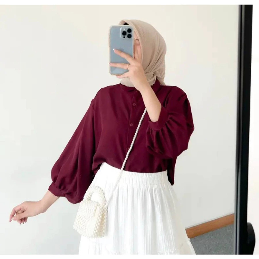 Atasan ELZE BLOUSE Katun Batwing Shirt