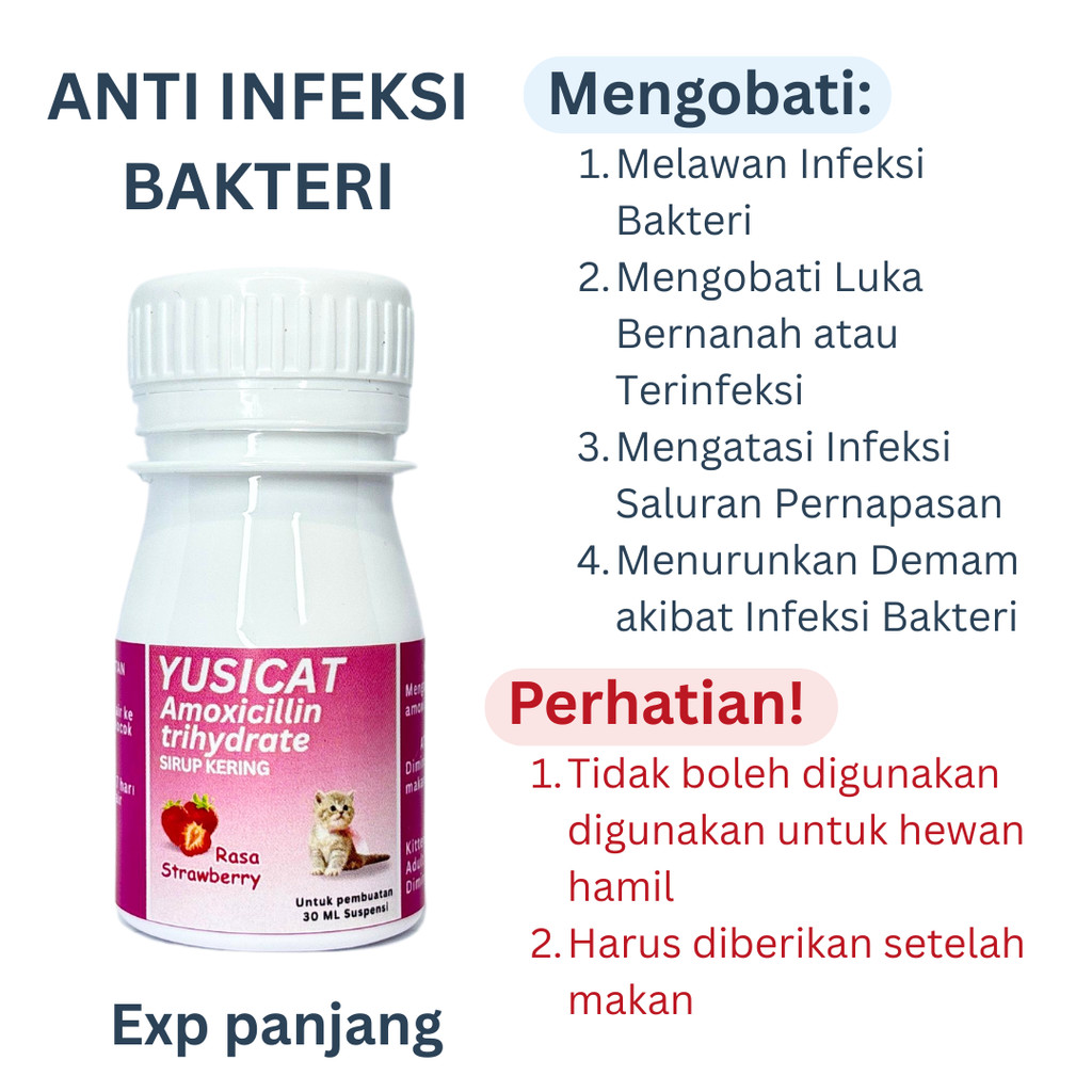 YUSICAT 30ML FLU BERSIN INGUSAN KUCING ANABUL OBAT FLU PARAH KUCING FLUCAT OBAT ANTIBIOTIK KUCING CA