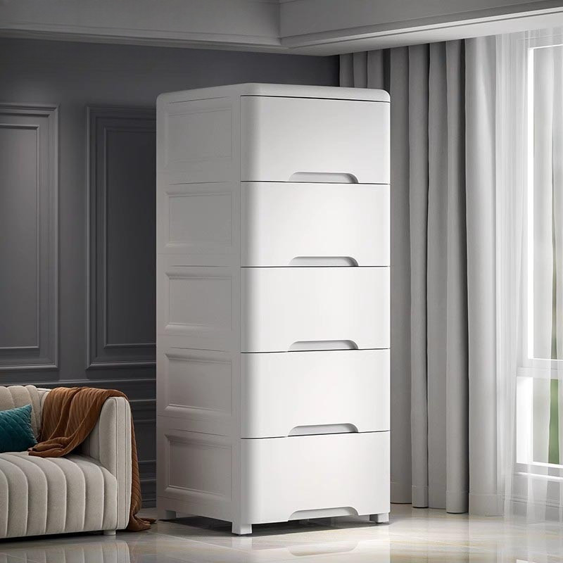 Lemari plastik 4/5/6 susun Lemari laci Lemari plastik panjang Cocok untuk kamar mandi, toilet dan da