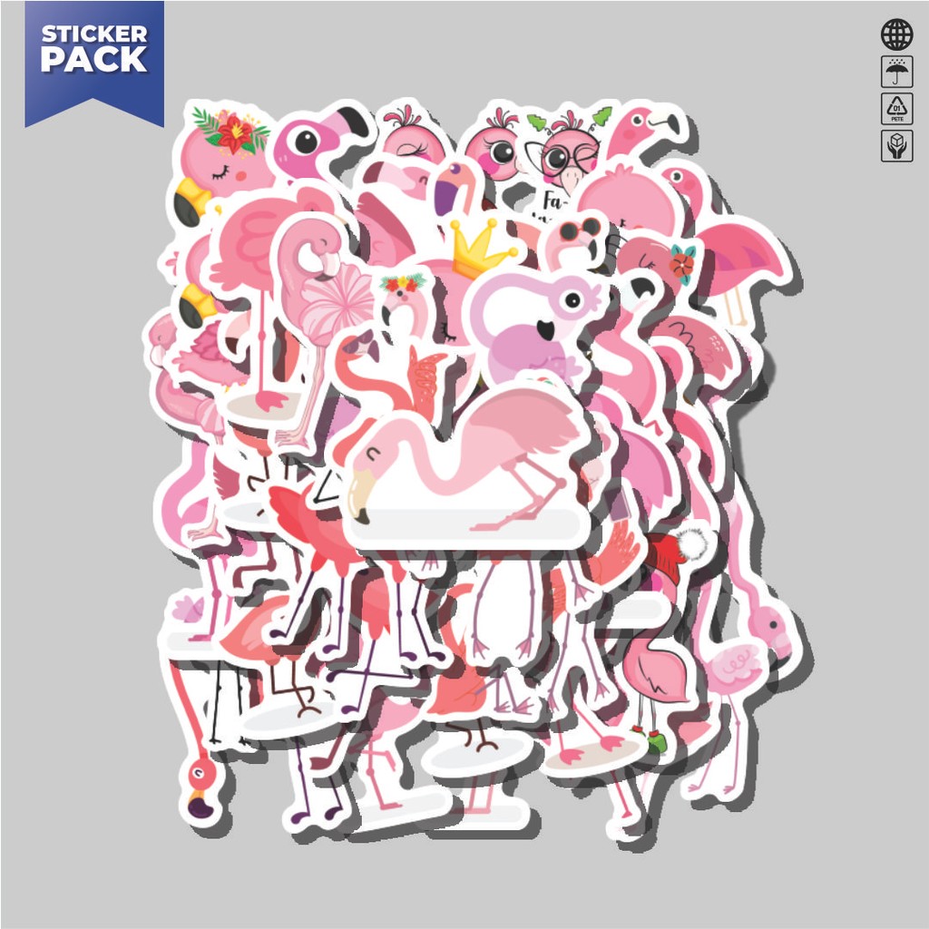 

[100PCS]Stiker Pack Stiker Hewan Burung Flamingo Aesthetic Vinyl Anti Air Dekorasi Sticker Laptop Buku Journal Koper Helm Casing HP Gitar Helm Skateboard