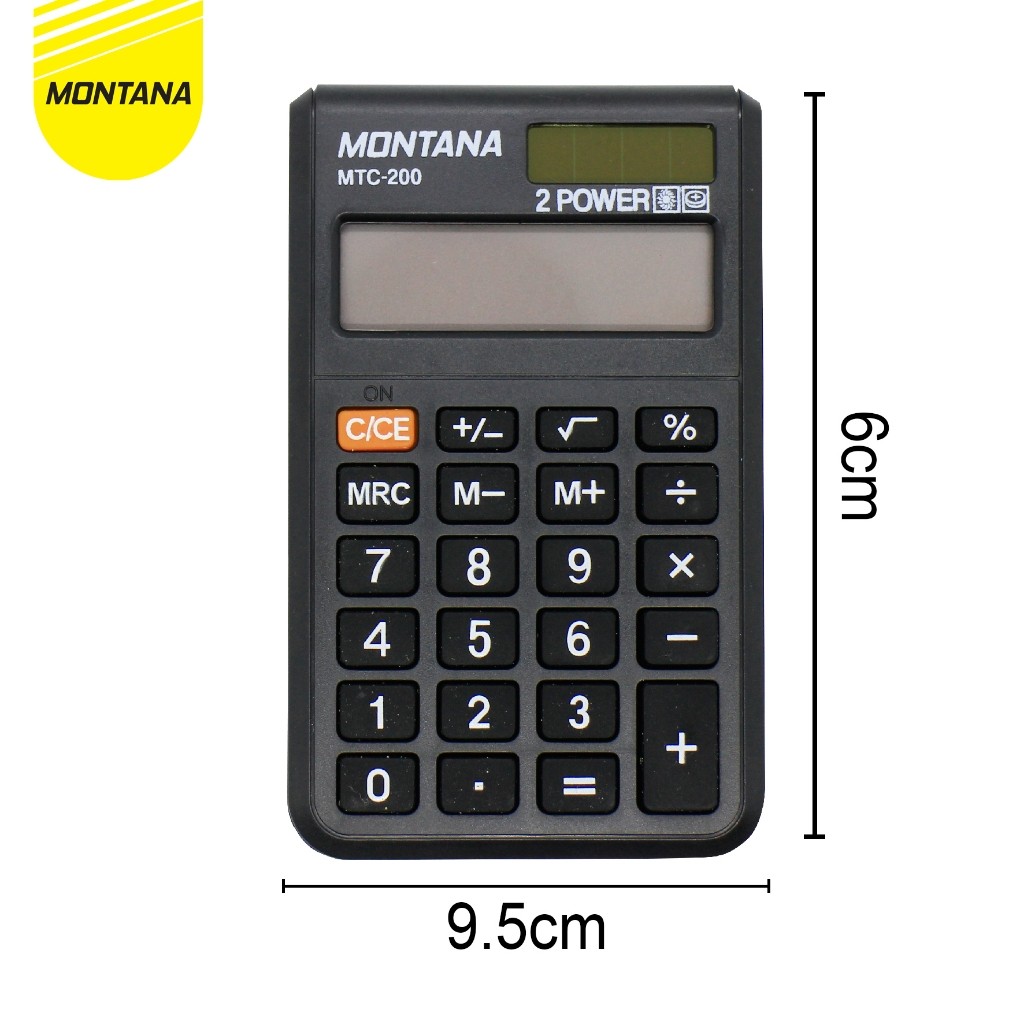 

(GTT) Kalkulator montana MTC 200 8 digit / Kalkulator Saku Elektronik 8 Digit / Electronic Pocket Calculator Terjangkau / kalkulator montana 8 digit / Calculator Kalkulator Montana MTC 200 8 Digits