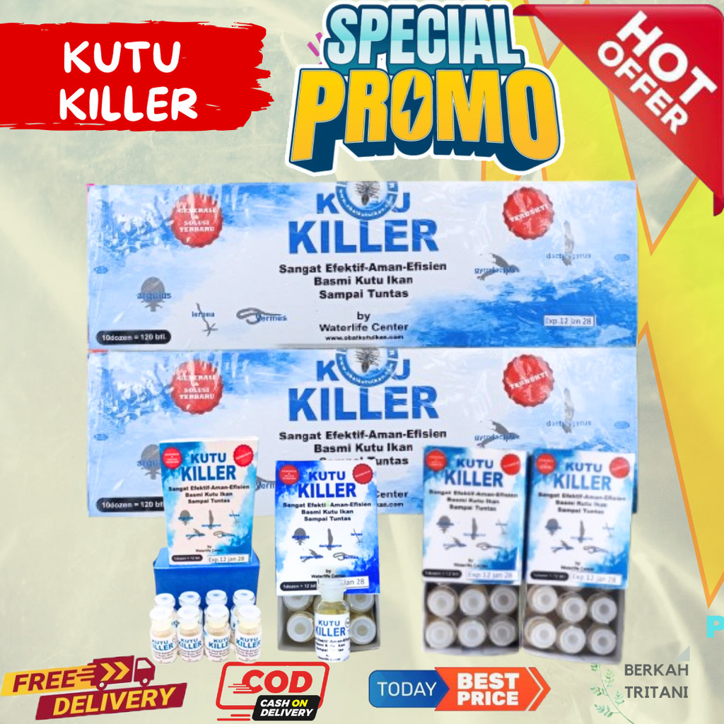 OBAT KOI KUTU KILLER Obat Kutu Pada Ikan Hias Koi Koki Obat Pemberantas Kutu ikan